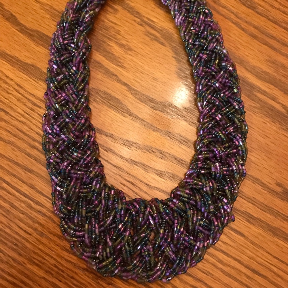 Purple beaded necklace